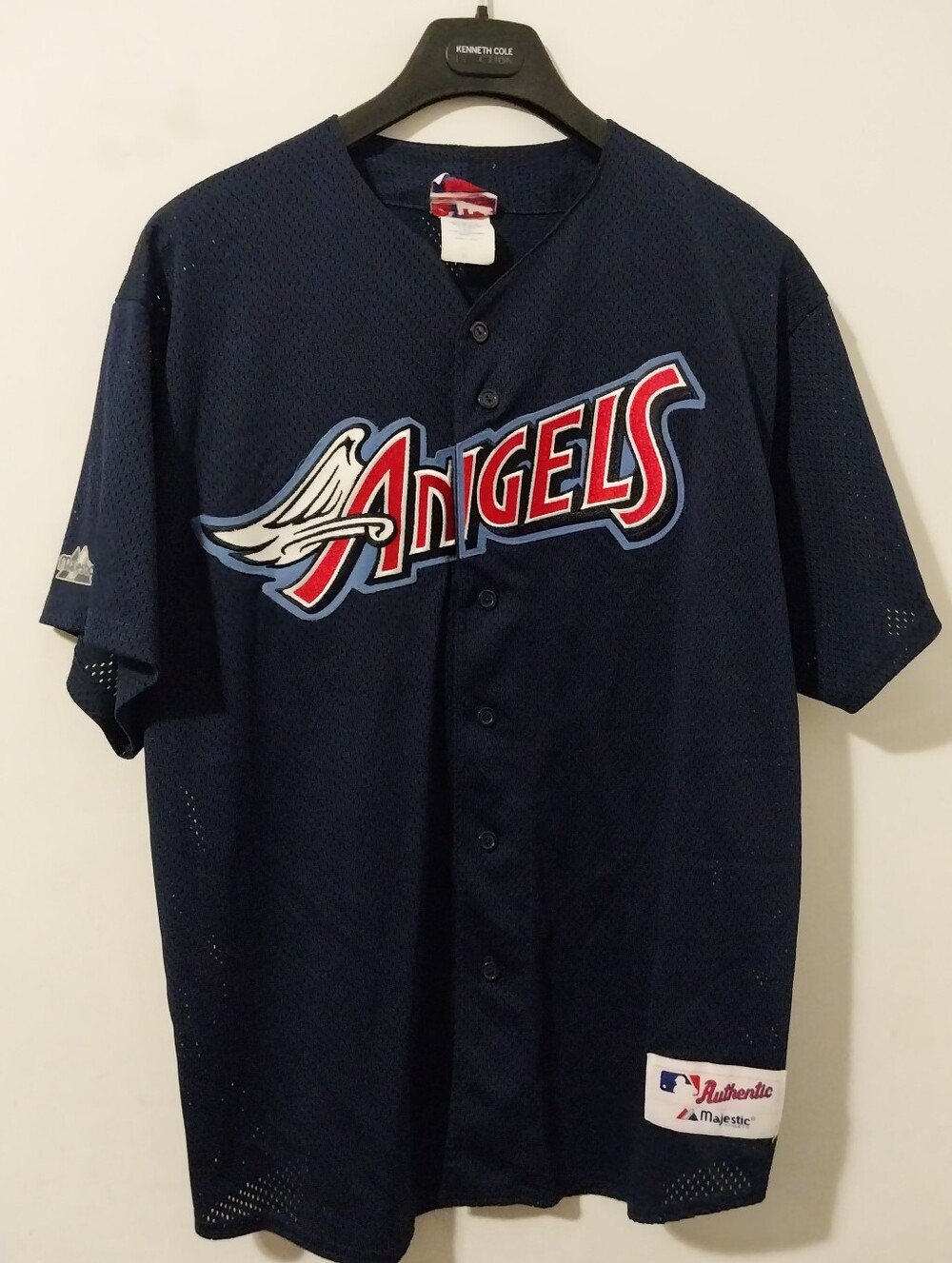 Majestic Vtg. Anahiem Angels Batting Practice Jersey Ron Gant Size Xl